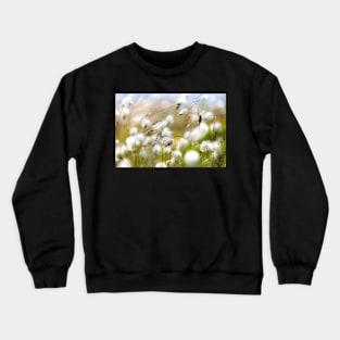 Cottongrass on the Peak District moors Crewneck Sweatshirt